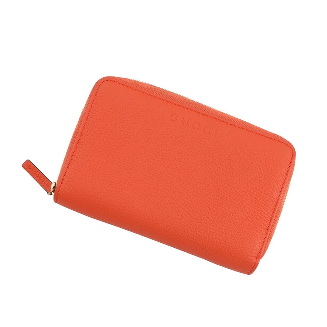 Gucci Bi-fold Wallet, Round Leather, 420113, GUCCI Gucci, WALLET: --- Catalog ---Category: SizeSize (HxWxD): 10cm x 15.5cm / 3.93'' x 6.1''Category: DesignType: Wallet (bi-fold)Color: OrangeGender: Women,MenMaterial: Leather Category: GeneralMPN: 420113Brand: GucciC