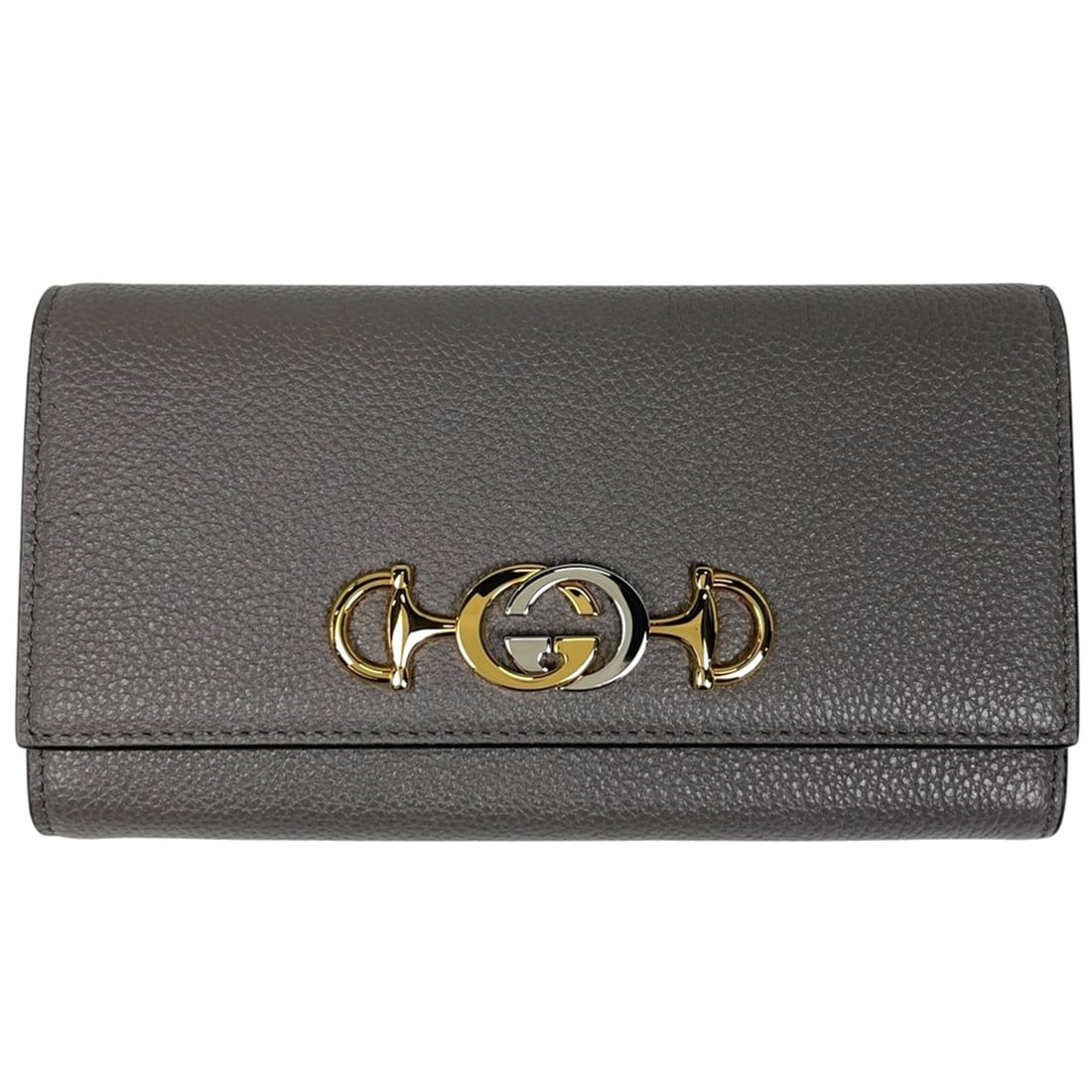 Gucci Zumi Continental Wallet, Bi-fold Long Leather, Gray, 573612, Women's: --- Catalog ---Category: SizeSize (HxWxD): 10.5cm x 19cm x 3.5cm / 4.13'' x 7.48'' x 1.37''Category: DesignType: Long wallet (bi-fold)Color: GrayGender: WomenMaterial: Leather Category: GeneralBrand: 