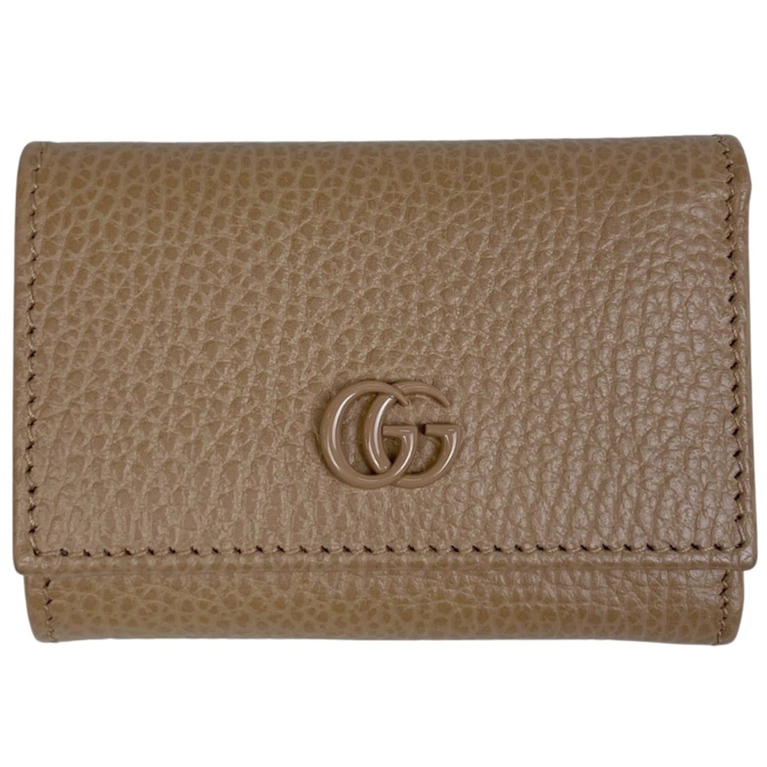 Gucci GG Marmont Medium Wallet, Compact Tri-fold Leather, Beige, 644407, Women's: --- Catalog ---Category: SizeSize (HxWxD): 7.5cm x 10.5cm x 3cm / 2.95'' x 4.13'' x 1.18''Category: DesignType: Wallet (tri-fold)Color: BeigeGender: WomenMaterial: Leather Category: GeneralBrand: Gucc