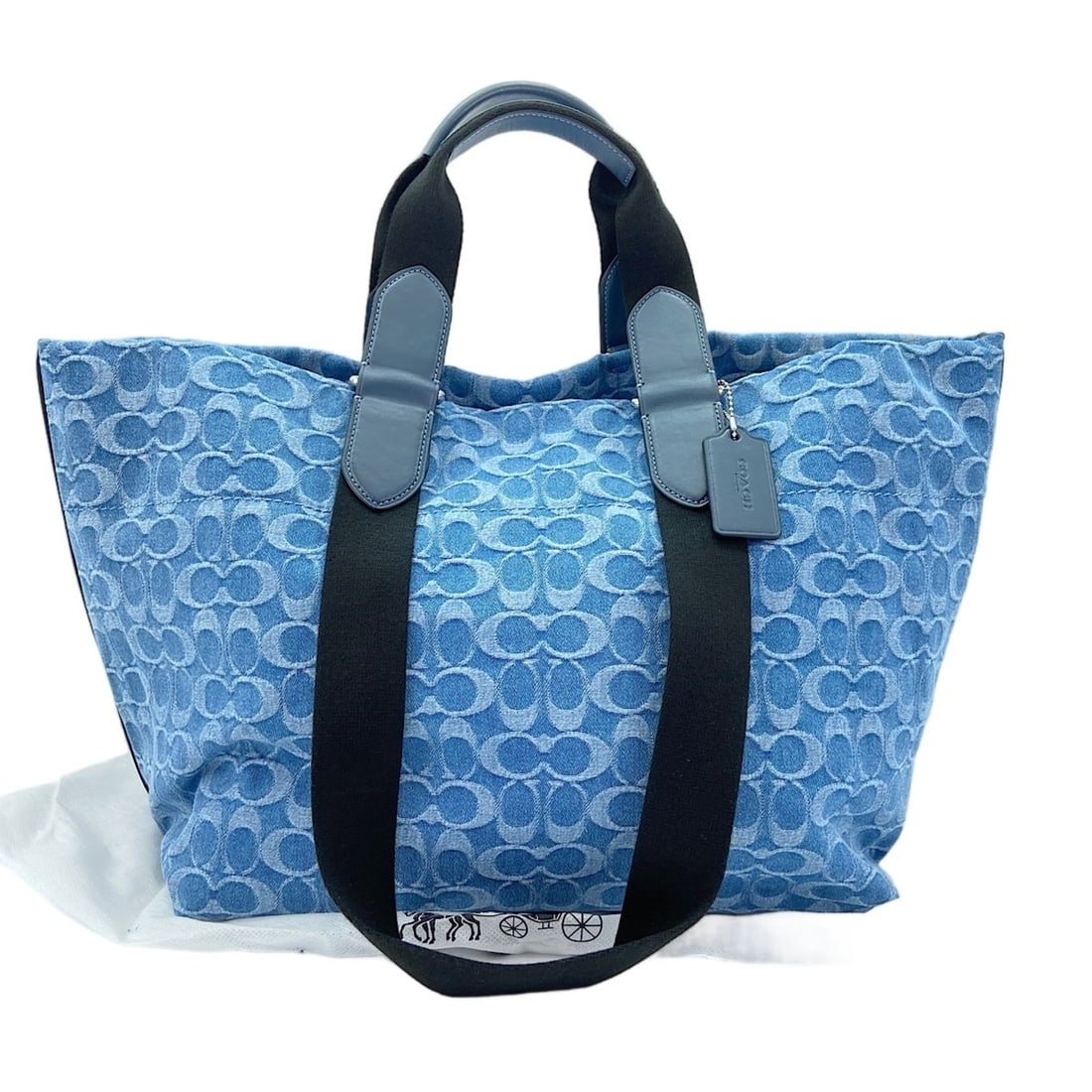 Coach Tour 2-Way Tote Bag, Blue: --- Catalog ---Category: SizeSize (HxWxD): 30cm x 34cm x 20cm / 11.81'' x 13.38'' x 7.87''Category: DesignType: Tote bagColor: BlueGender: Women,MenCategory: GeneralBrand: CoachCountry of Origin: USA-
