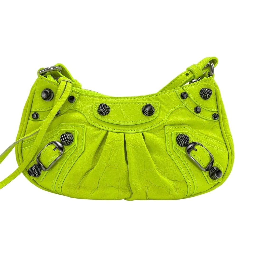 Balenciaga Le Cagoll Shoulder Bag, Yellow: --- Catalog ---Category: SizeSize (HxWxD): 11cm x 20cm x 4cm / 4.33'' x 7.87'' x 1.57''Category: DesignType: Shoulder bagColor: Green, YellowGender: WomenCategory: GeneralBrand: BalenciagaCountry of O