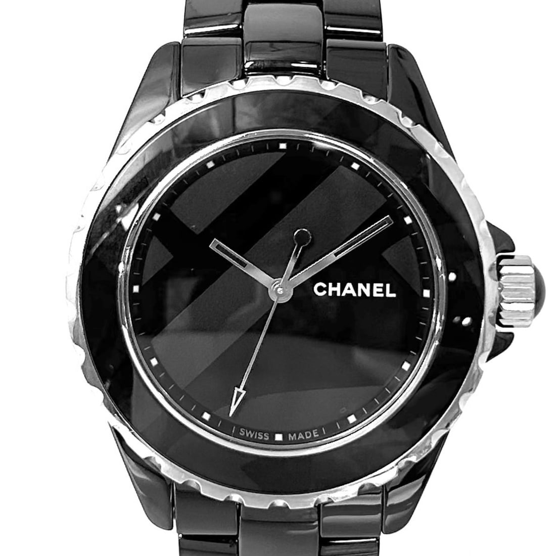 Chanel Men's Watch J12 Untitled Black Dial AT CHANEL H5581 Automatic Ceramic: --- Catalog ---Category: SizeWrist Size: 15.5cm / 6.1''Case Diameter: 38mm / 1.5''Category: DesignType: WristwatchGender: MenColor (Dial): BlackMaterial (Band): CeramicMaterial (Case): CeramicCategory