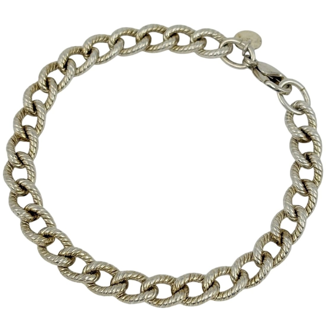 Tiffany & Co. Twist Rope Chain Bracelet, Sterling Silver 925, Silver, Women's: --- Catalog ---Category: SizeLength: 19.5cm / 7.67''Category: DesignType: Charm braceletColor: SilverGender: WomenMaterial: Silver 925Category: GeneralBrand: Tiffany--- Item List ---Section: Condition
