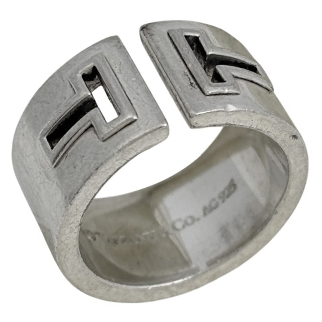 Tiffany & Co. T-Cutout Ring, Sterling Silver 925, Women's Ring: --- Catalog ---Category: SizeJP Size: 11.5US Size: 6Category: DesignColor: SilverGender: WomenMaterial: Silver 925Category: GeneralBrand: Tiffany--- Item List ---Section: ConditionRanking: Rank B Used