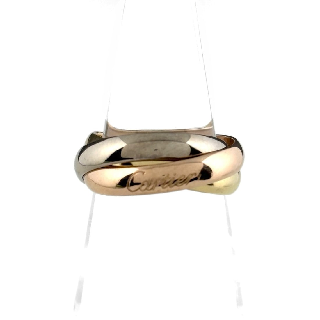 Cartier Trinity Ring, Yellow Gold (YG), Three-Color 750, Women's: --- Catalog ---Category: SizeJP Size: 10US Size: 5.5Category: DesignType: Band ringColor: Yellow goldGender: WomenMaterial: Yellow gold (18K)Category: GeneralBrand: Cartier--- Item List ---Section: Co