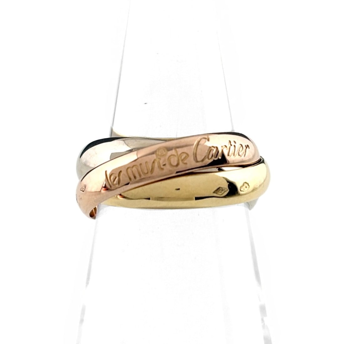 Cartier Trinity Ring, Yellow Gold (YG), Three-Color 750, Women's: --- Catalog ---Category: SizeJP Size: 8.5US Size: 4.5Category: DesignType: Band ringColor: Yellow goldGender: WomenMaterial: Yellow gold (18K)Category: GeneralBrand: Cartier--- Item List ---Section: C