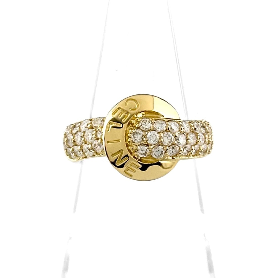 Celine CELINE Melee Diamond Ring YG Yellow Gold 750 Women's: --- Catalog ---Category: SizeJP Size: 9US Size: 5Category: DesignType: Band ringColor: Yellow goldGender: WomenMaterial: Yellow gold (18K)Category: GeneralBrand: Celine--- Item List ---Section: Condit