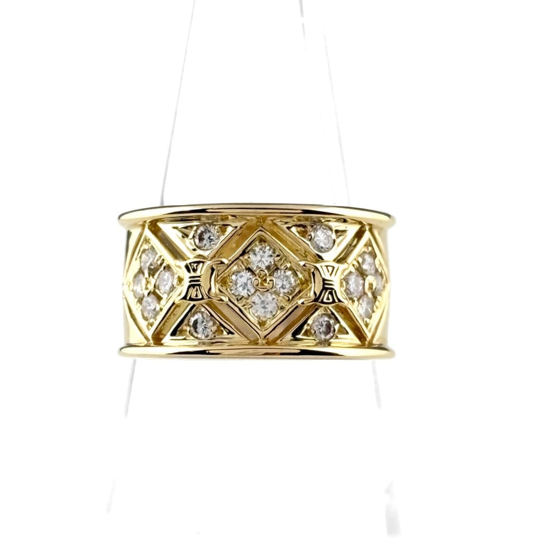 Celine CELINE Melee Diamond Ring YG Yellow Gold 750 Women's: --- Catalog ---Category: SizeJP Size: 12US Size: 6.5Category: DesignType: Band ringColor: Yellow goldGender: WomenMaterial: Yellow gold (18K)Category: GeneralBrand: Celine--- Item List ---Section: Con