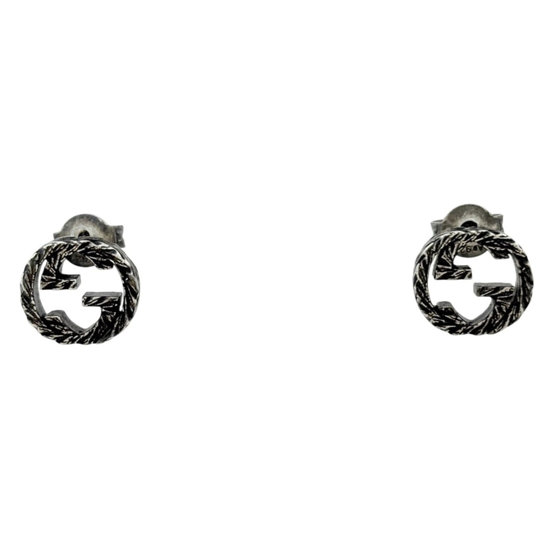 Gucci Interlocking G Earrings, Sterling Silver 925, Silver, Women's: --- Catalog ---Category: SizeSize (HxWxD): 10.00mm x 9.00mm / 0.39'' x 0.35''Category: DesignType: Stud earringsColor: SilverGender: WomenMaterial: Silver 925Category: GeneralBrand: Gucci--- Item List