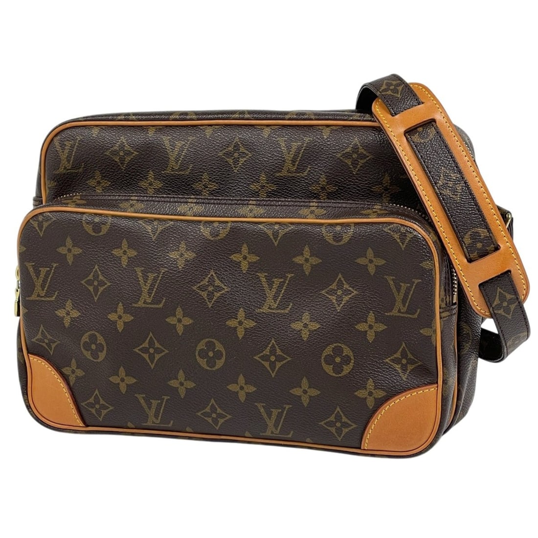 Louis Vuitton Nile Shoulder Bag, Monogram Brown, M45244, Women's: --- Catalog ---Category: SizeSize (HxWxD): 20cm x 27.5cm x 12cm / 7.87'' x 10.82'' x 4.72''Category: DesignType: Shoulder bagColor: BrownGender: WomenMaterial: Monogram Category: GeneralMPN: M45244Bra