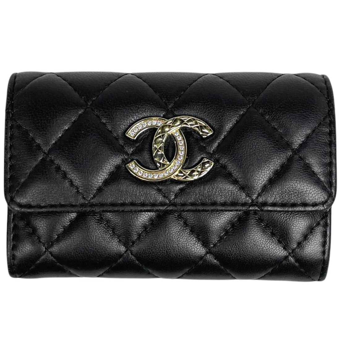 Chanel Coco Mark Wallet/Coin Case, Matelassé Lambskin, Black, AP4035, Women's: --- Catalog ---Category: SizeSize (HxWxD): 7.5cm x 11cm x 2cm / 2.95'' x 4.33'' x 0.78''Category: DesignType: Coin purse/coin caseColor: BlackGender: WomenMaterial: Leather Category: GeneralMPN: AP403