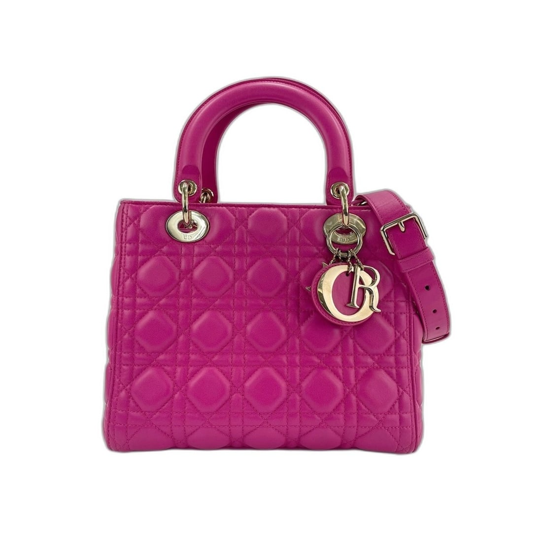 Christian Dior 2-Way Lady Medium Handbag, Pink: --- Catalog ---Category: SizeSize (HxWxD): 20cm x 23cm x 10cm / 7.87'' x 9.05'' x 3.93''Category: DesignType: HandbagColor: PinkGender: WomenCategory: GeneralBrand: Christian Dior--- Item List
