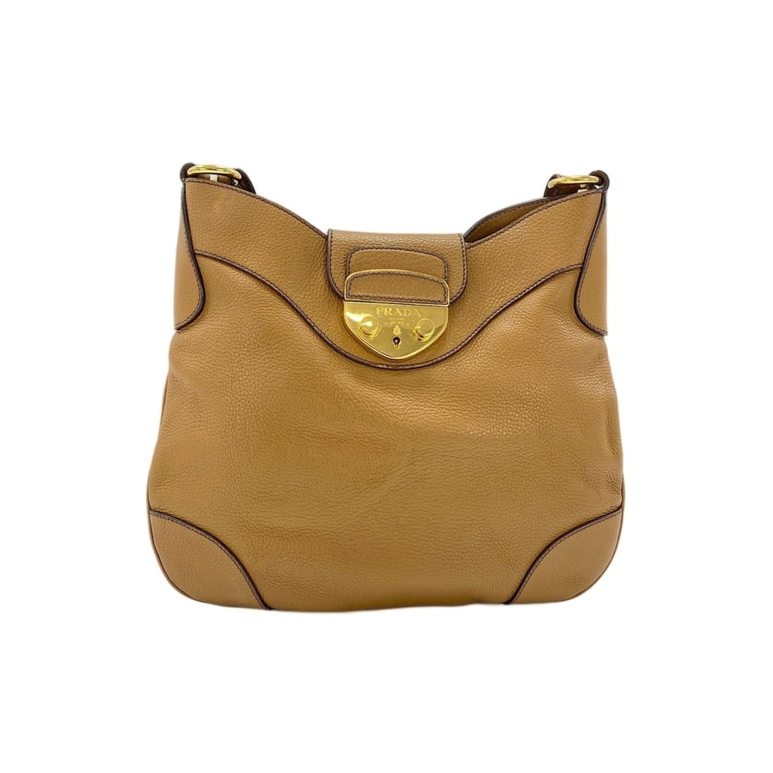 Prada shoulder bag, beige: --- Catalog ---Category: SizeSize (HxWxD): 27cm x 33cm x 10cm / 10.62'' x 12.99'' x 3.93''Strap Length: 48cm - 51cm / 18.89'' - 20.07''Category: DesignType: Shoulder bagColor: BeigeGender: