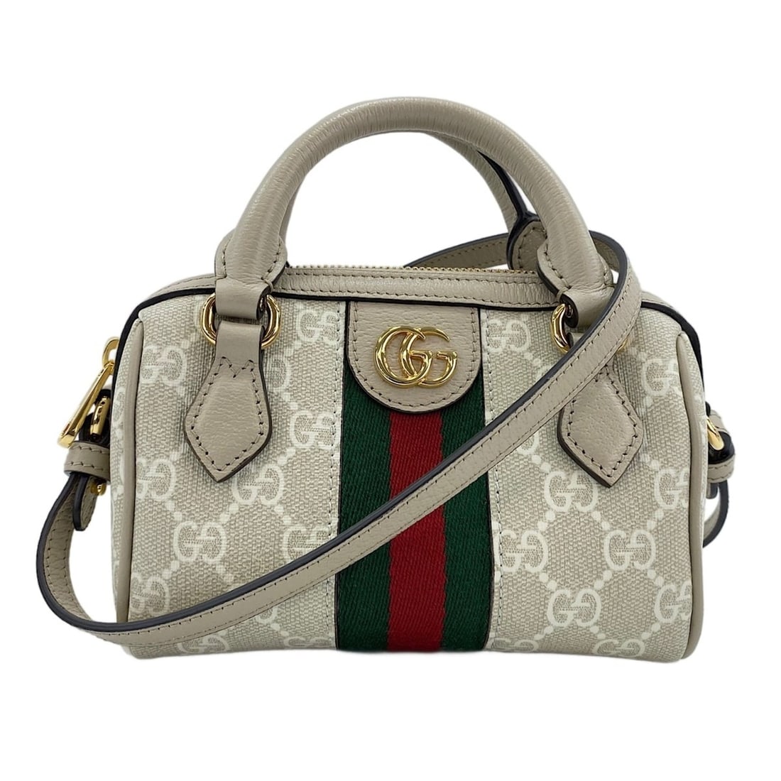 Gucci Sherry Line 2-Way Handbag, Beige: --- Catalog ---Category: SizeSize (HxWxD): 13cm x 17cm / 5.11'' x 6.69''Strap Length: 122cm - 132cm / 48.03'' - 51.96''Category: DesignType: HandbagColor: BeigeGender: WomenCategory: GeneralLine: Sher