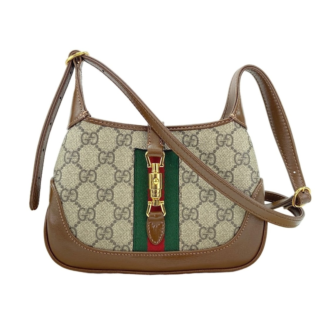 Gucci Jackie 1961 Shoulder Bag, Brown: --- Catalog ---Category: SizeSize (HxWxD): 13cm x 20cm x 3cm / 5.11'' x 7.87'' x 1.18''Category: DesignType: Shoulder bagColor: BrownGender: WomenCategory: GeneralBrand: Gucci--- Item List ---Section: