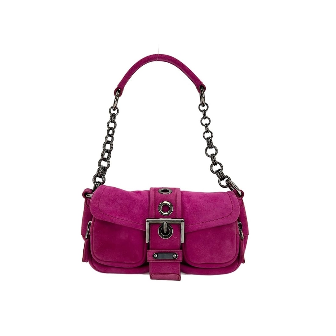 Prada shoulder bag, pink: --- Catalog ---Category: SizeSize (HxWxD): 11cm x 22cm x 5cm / 4.33'' x 8.66'' x 1.96''Category: DesignType: Shoulder bagColor: PinkGender: WomenCategory: GeneralBrand: Prada--- Item List ---Section: 