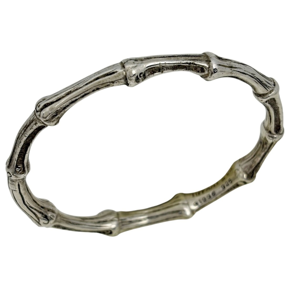 Tiffany & Co. Bamboo Bangle, Sterling Silver 925, Silver, Women's (1 of 14)