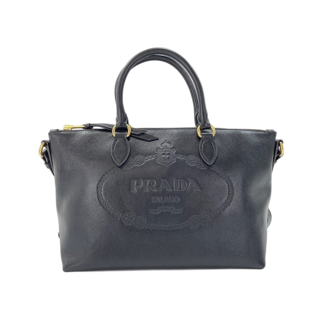 Prada PRADA 2-way handbag, black: --- Catalog ---Category: SizeSize (HxWxD): 21cm x 40cm x 14cm / 8.26'' x 15.74'' x 5.51''Category: DesignType: HandbagColor: BlackGender: WomenCategory: GeneralBrand: PradaCountry of Origin: Italy---