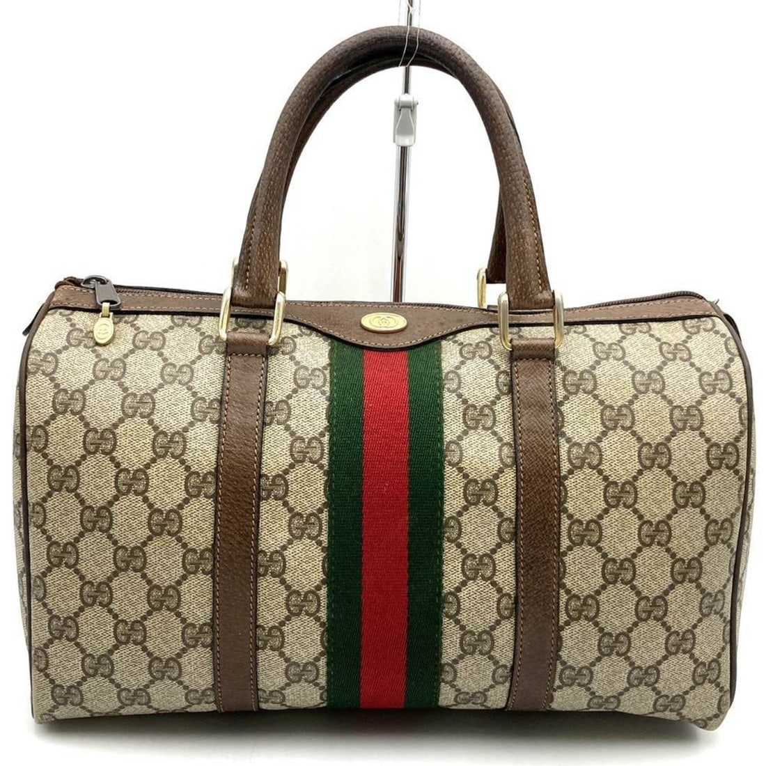 GUCCI 012 3842 33 39 Boston Bag GG Supreme Canvas Sherry Line Brown Women's: --- Catalog ---Category: SizeSize (HxWxD): 18cm x 31cm x 15cm / 7.08'' x 12.2'' x 5.9''Category: DesignType: Boston bagColor: BrownGender: WomenMaterial: GG Supreme Category: GeneralMPN: 012 3842 33 3
