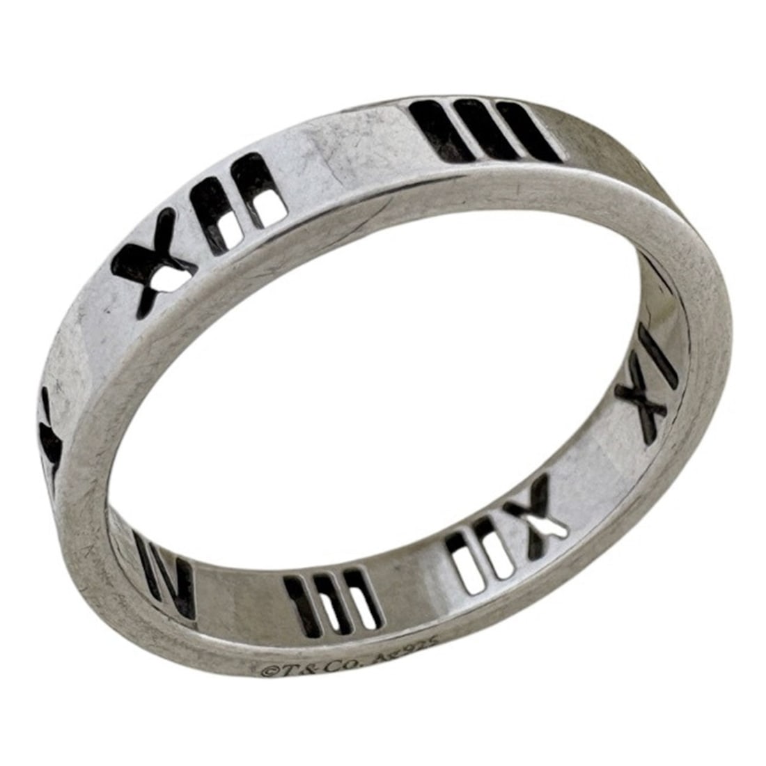 Tiffany & Co. Atlas Ring, Silver 950, Women's Ring: --- Catalog ---Category: SizeJP Size: 9US Size: 5Category: DesignType: Band ringGender: WomenMaterial: Silver 950Category: GeneralBrand: Tiffany--- Item List ---Section: ConditionRanking: Rank B Used 
