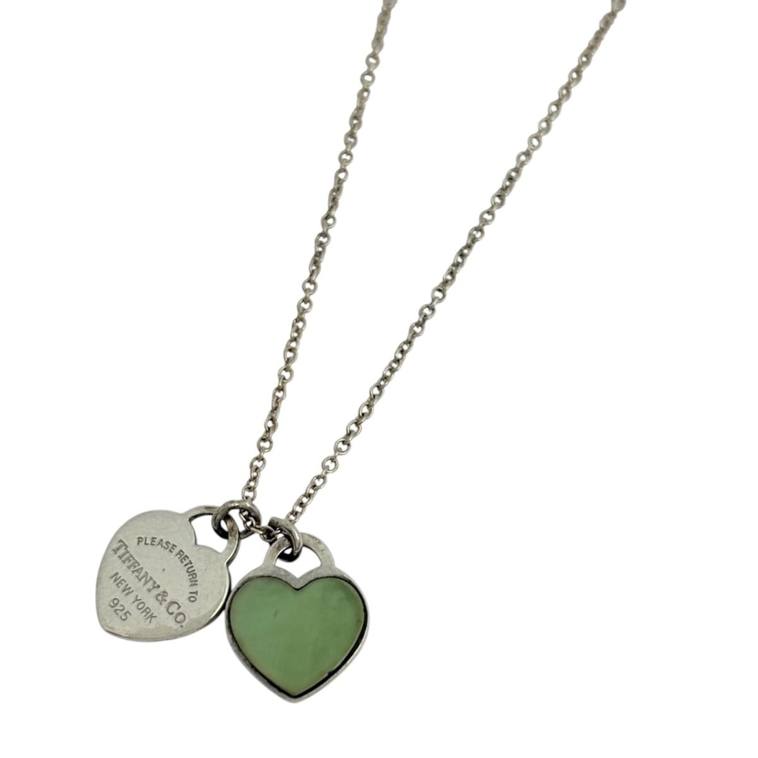 Tiffany & Co. Return to Double Heart Tag Necklace Pendant, Sterling Silver 925, Women's.: --- Catalog ---Category: SizePendant Size: 12mm x 10mm / 0.47'' x 0.39''Neck Circumference: 41 cm / 16.14''Category: DesignColor: SilverGender: WomenMaterial: Silver 925Pendant Type: PendantNecklace T