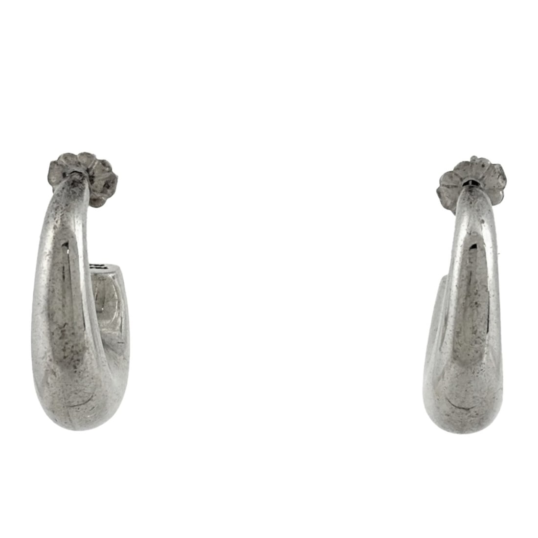 Tiffany & Co. Half Hoop Earrings, Sterling Silver 925, Silver, Women's (1 of 11)