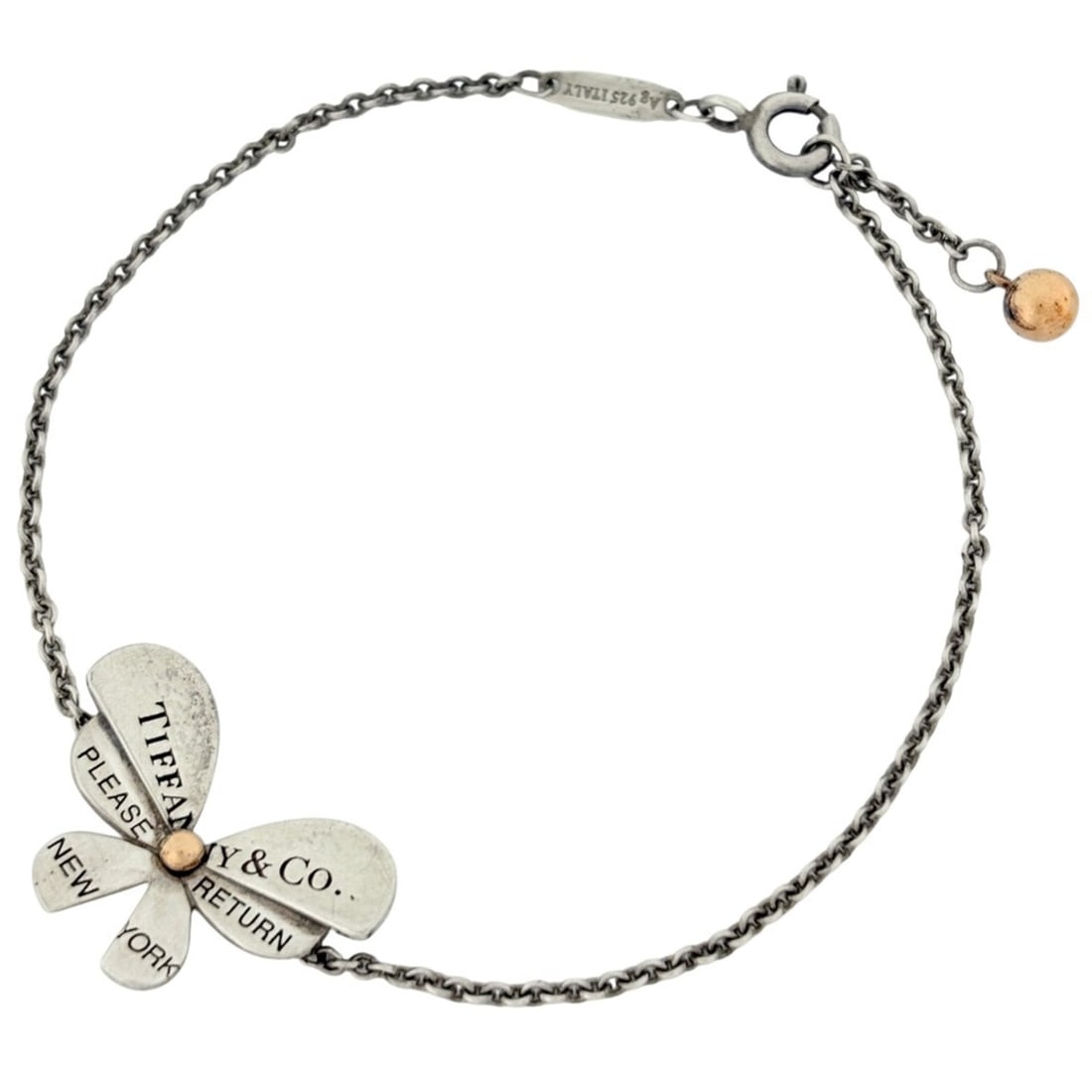 Tiffany & Co. Return to Love Bugs Butterfly 18K Sterling Silver 925 750 Women's Watch: --- Catalog ---Category: SizeLength: 16cm - 17.5cm / 6.29'' - 6.88''Category: DesignType: Charm braceletColor: SilverGender: WomenMaterial: Gold (18K), Silver 925Category: GeneralBrand: Tiffany--- Ite