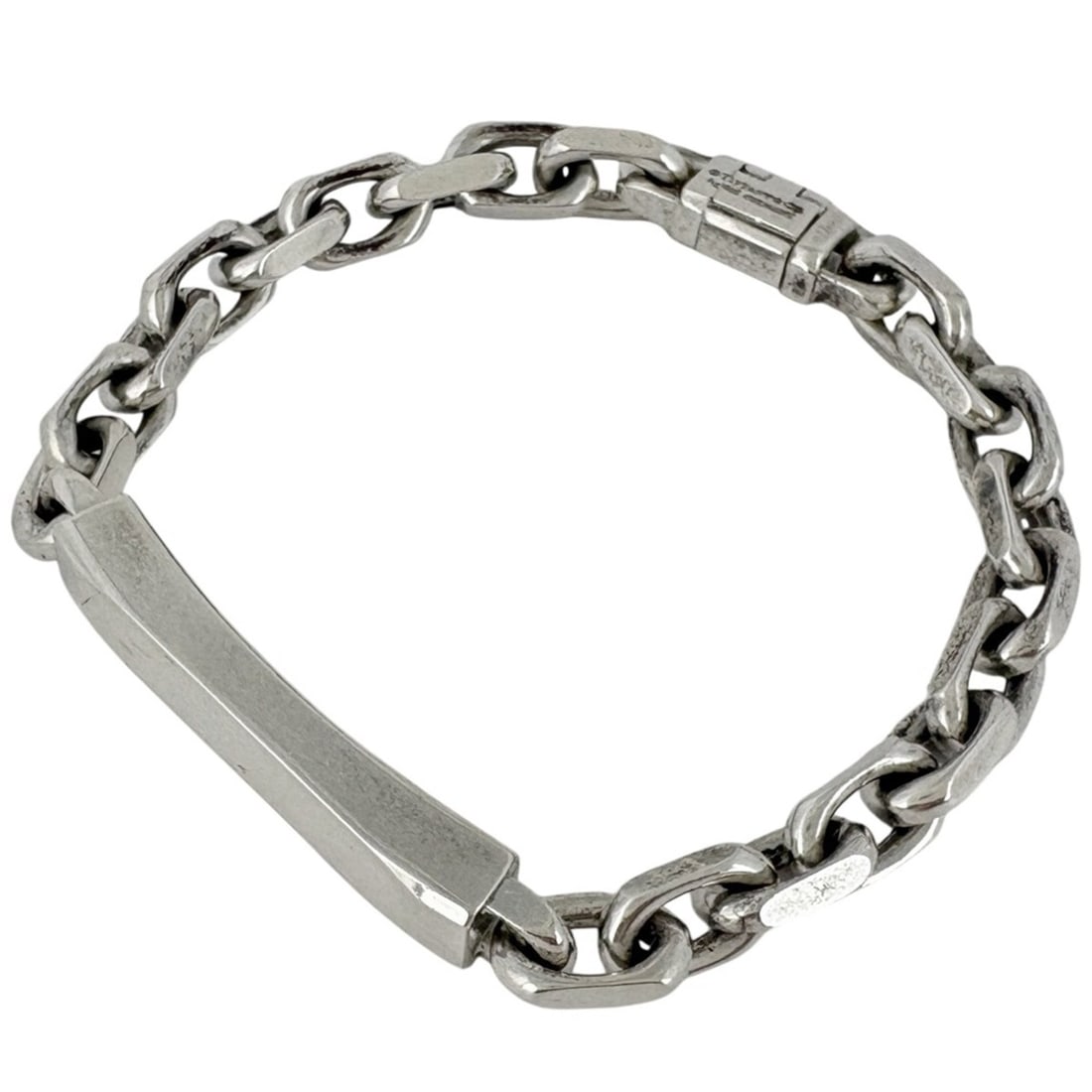Tiffany & Co. Makers ID Chain Bracelet, Sterling Silver 925, Silver, Women's: --- Catalog ---Category: SizeLength: 20cm / 7.87''Category: DesignType: Charm braceletColor: SilverGender: WomenMaterial: Silver 925Category: GeneralBrand: Tiffany--- Item List ---Section: ConditionRa