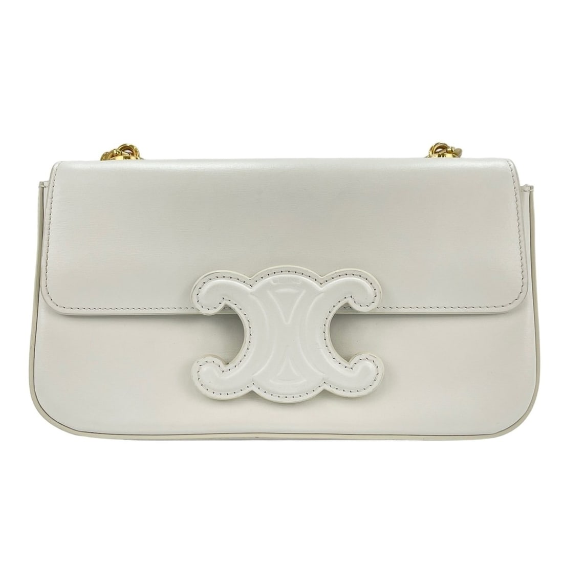 Celine shoulder bag, white: --- Catalog ---Category: SizeSize (HxWxD): 13cm x 21cm x 4cm / 5.11'' x 8.26'' x 1.57''Category: DesignType: Shoulder bagColor: WhiteGender: WomenCategory: GeneralBrand: Celine--- Item List ---Section