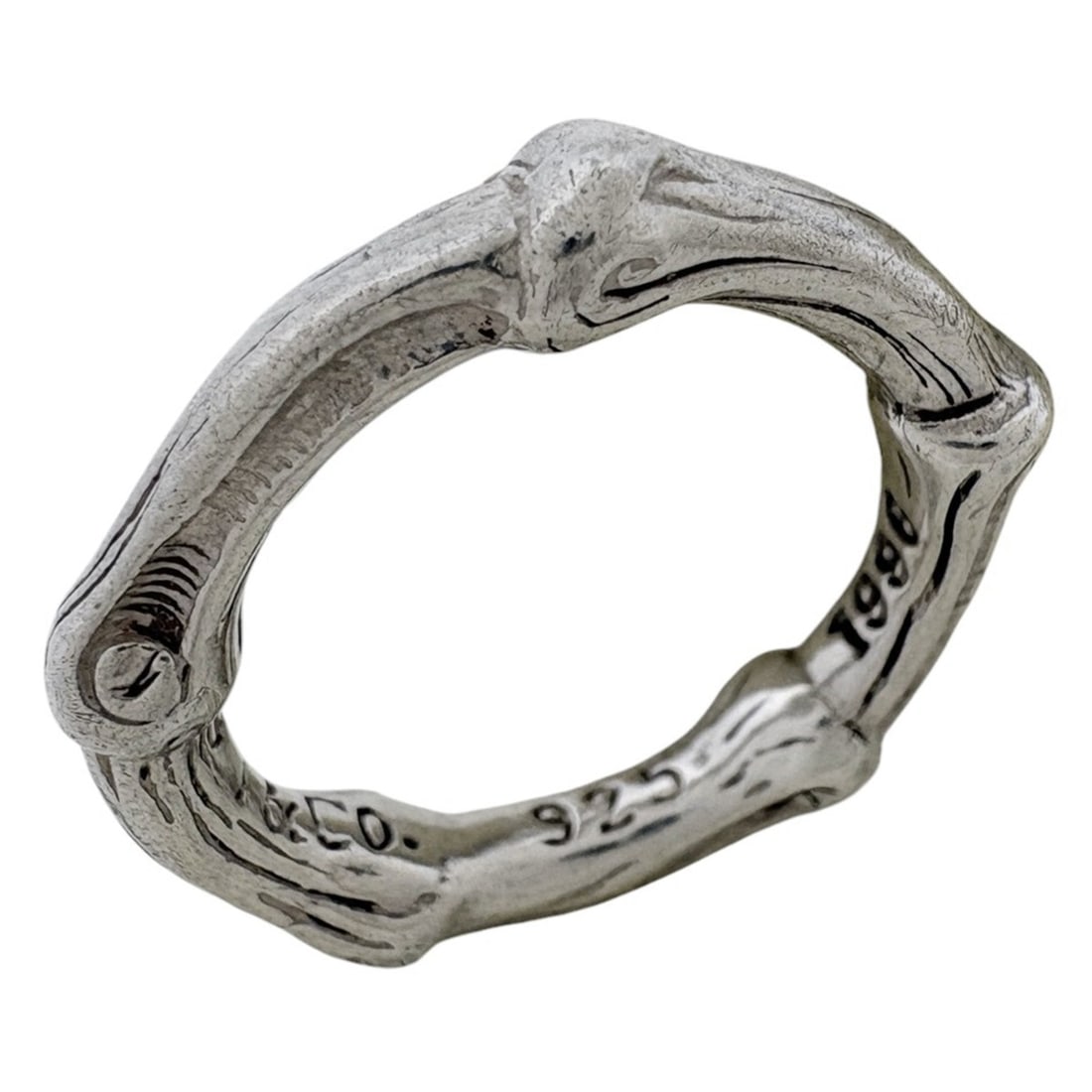 Tiffany & Co. Bamboo Ring, 1996 (maximum value), Sterling Silver 925, Women's Ring: --- Catalog ---Category: SizeJP Size: 11US Size: 6Category: DesignColor: SilverGender: WomenMaterial: Silver 925Category: GeneralBrand: Tiffany--- Item List ---Section: ConditionRanking: Rank B Used -