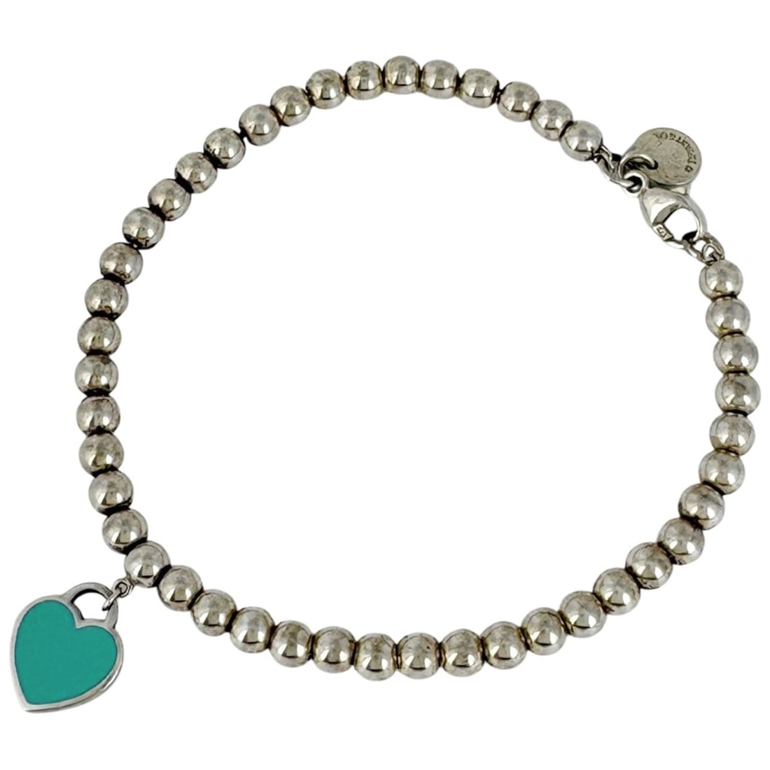 Tiffany & Co. Return to Mini Heart Bracelet with Ball Chain, Sterling Silver 925, Women's.: --- Catalog ---Category: SizeLength: 16cm / 6.29''Category: DesignType: Charm braceletColor: SilverGender: WomenMaterial: Silver 925Category: GeneralBrand: Tiffany--- Item List ---Section: ConditionRa