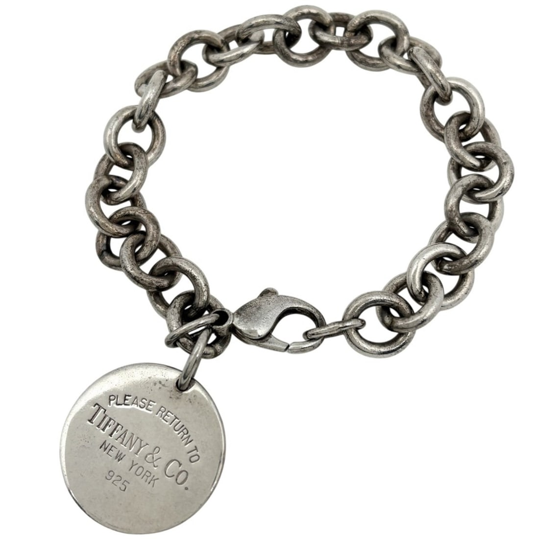 Tiffany & Co. Return to Round Tag Bracelet, Sterling Silver 925, Silver, Women's: --- Catalog ---Category: SizeLength: 17cm / 6.69''Category: DesignType: Charm braceletColor: SilverGender: WomenMaterial: Silver 925Category: GeneralBrand: Tiffany--- Item List ---Section: ConditionRa