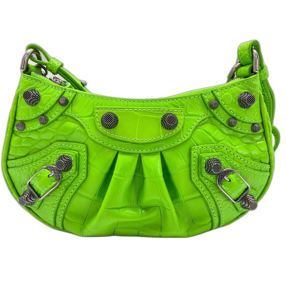 Balenciaga Le Cagoll Shoulder Bag, Green: --- Catalog ---Category: SizeSize (HxWxD): 11cm x 20cm x 4cm / 4.33'' x 7.87'' x 1.57''Category: DesignType: Shoulder bagColor: GreenGender: WomenCategory: GeneralBrand: Balenciaga--- Item List ---Sec