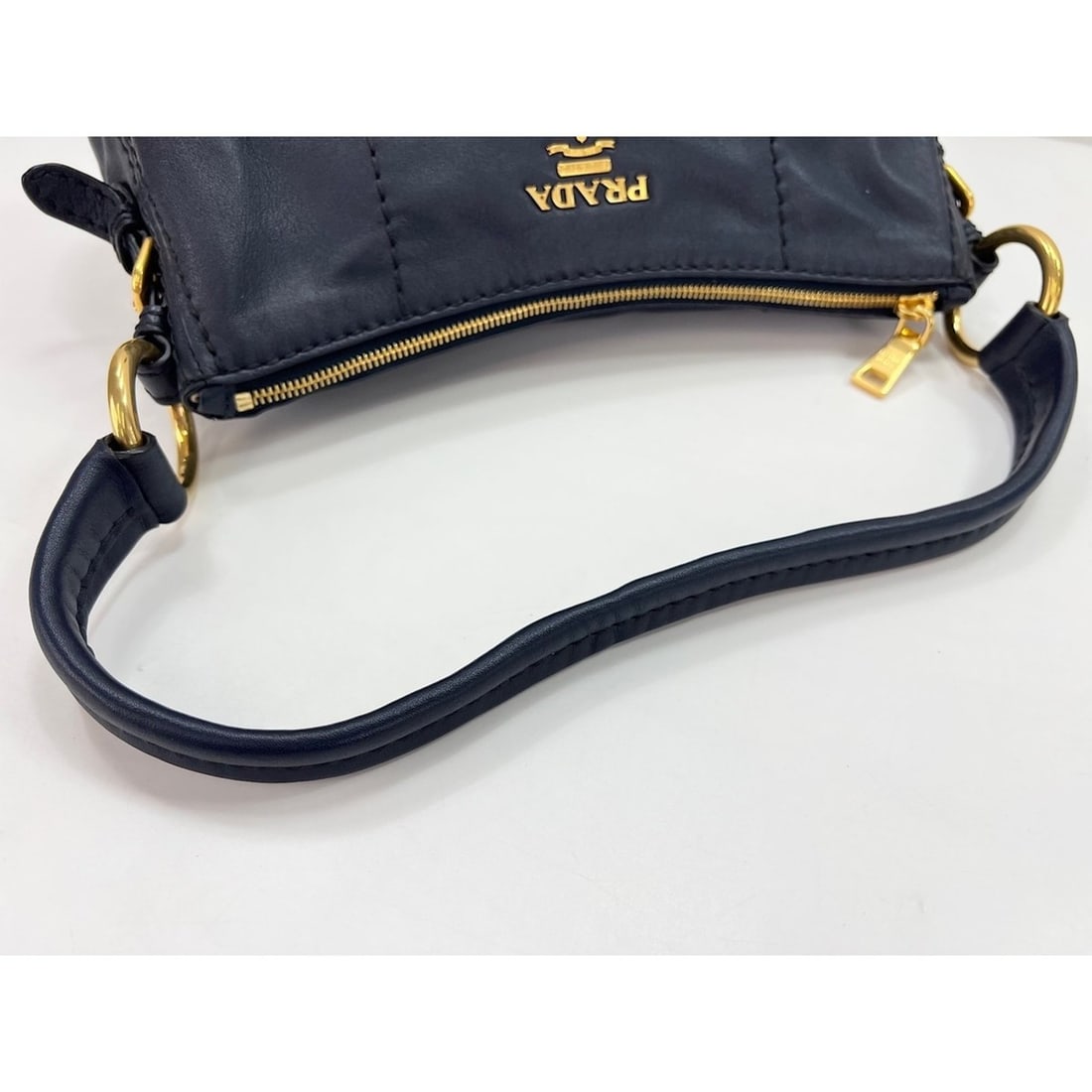 Prada shoulder bag, navy - 10