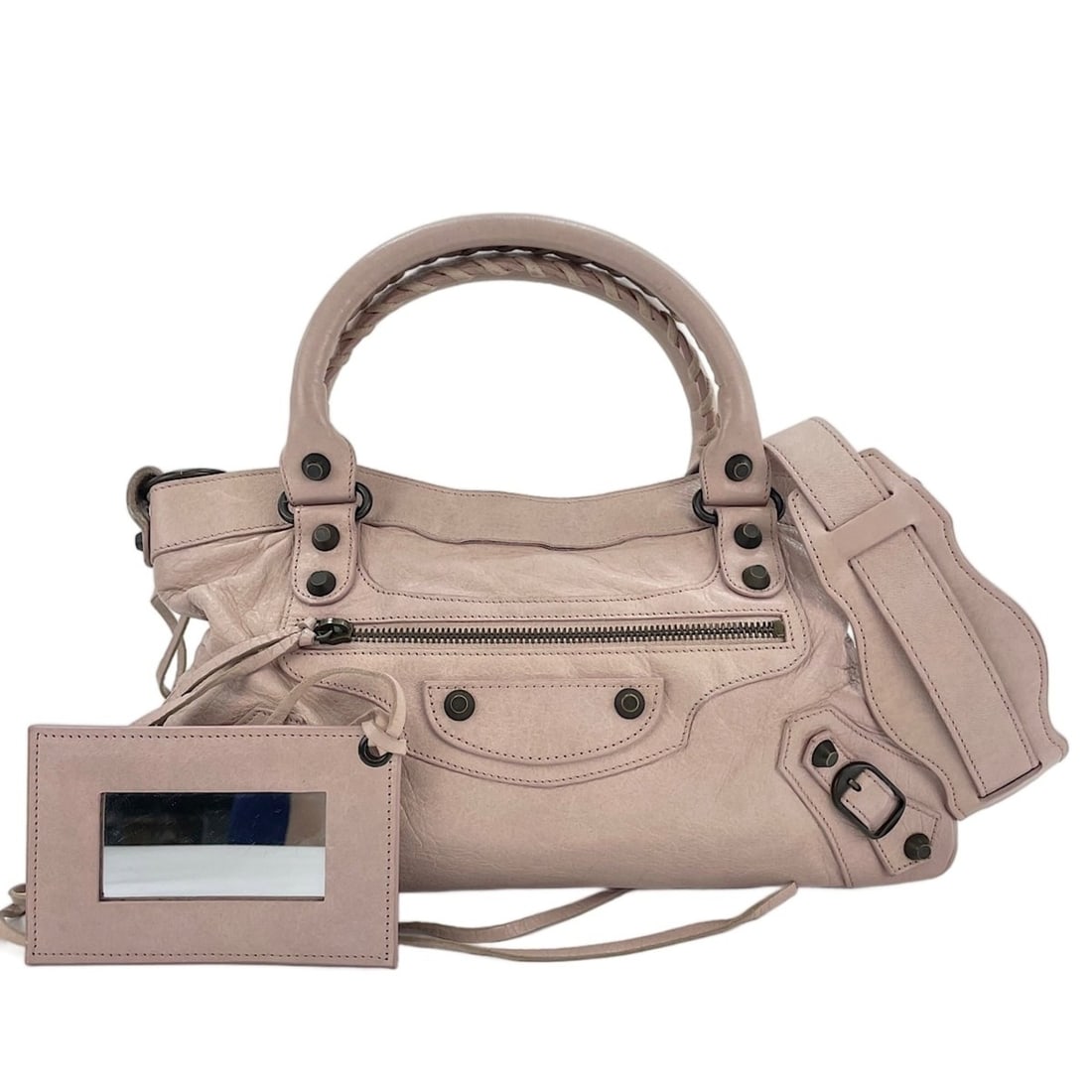 Balenciaga The First 2-Way Handbag, Pink: --- Catalog ---Category: SizeSize (HxWxD): 18cm x 32cm x 6cm / 7.08'' x 12.59'' x 2.36''Category: DesignType: HandbagColor: PinkGender: WomenCategory: GeneralBrand: BalenciagaCountry of Origin: France