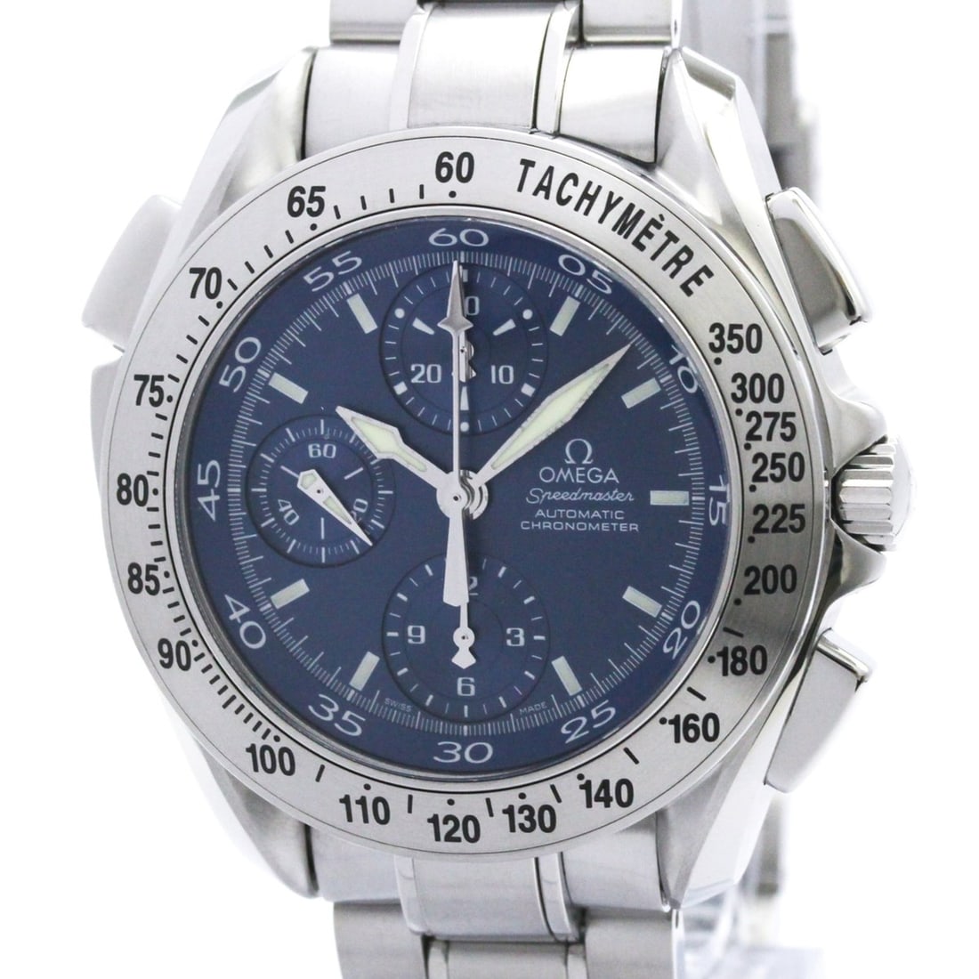 OMEGA Speedmaster Split Second Steel Automatic Watch 3540.80 Polished: --- Catalog ---Category: SizeCase Diameter: 42mm / 1.65''Category: DesignType: WristwatchStyle: SportGender: MenColor (Dial): BlueMaterial (Band): Stainless steelMaterial (Case): Stainless steelCatego