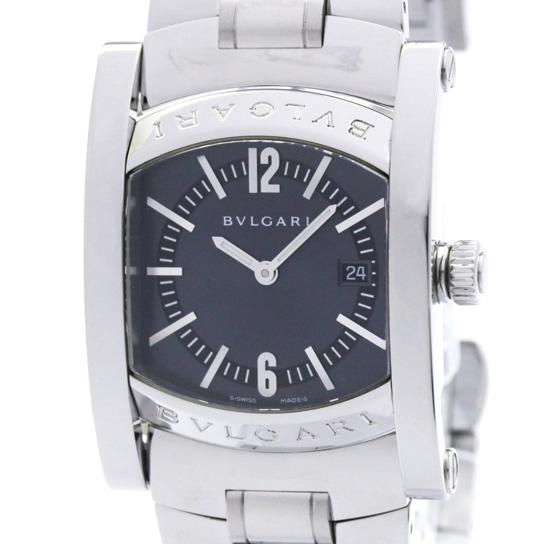 BVLGARI Assioma Stainless Steel Quartz Unisex Watch AA39S Polished: --- Catalog ---Category: SizeCase Diameter: 39mm / 1.54''Category: DesignType: WristwatchStyle: Dress/FormalGender: UnisexColor (Dial): GrayMaterial (Band): Stainless steelMaterial (Case): Stainless s