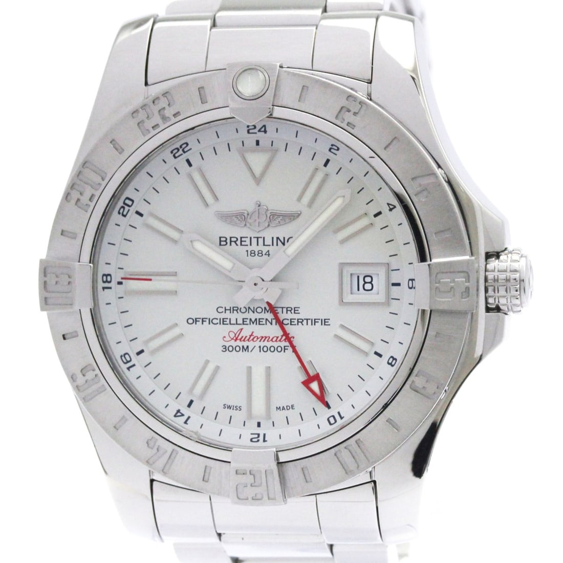 BREITLING Avenger ll GMT Steel Automatic Mens Watch A32390 Polished (1 of 8)
