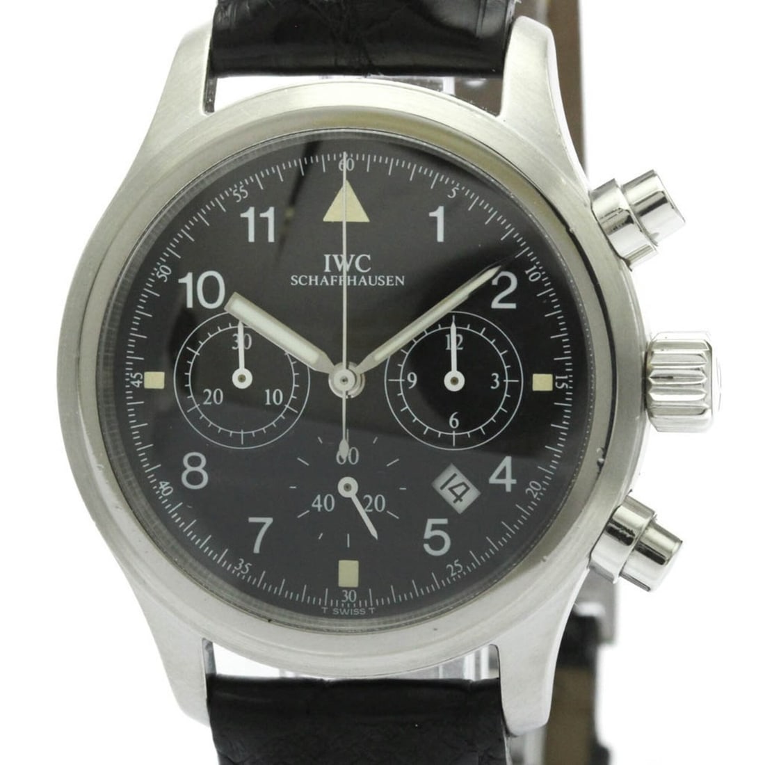 IWC Flieger Quartz Stainless Steel Men's Dress/Formal IW374101: --- Catalog ---Category: SizeCase Diameter: 36mm / 1.42''Category: DesignType: WristwatchStyle: Dress/FormalGender: MenColor (Dial): BlackMaterial (Band): LeatherMaterial (Case): Stainless steelCatego