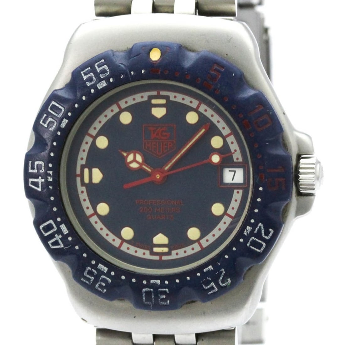 TAG HEUER Formula 1 Stainless Steel Quartz Mid Size Watch WA1210: --- Catalog ---Category: SizeCase Diameter: 34mm / 1.34''Category: DesignType: WristwatchStyle: SportGender: BoysColor (Dial): BlueMaterial (Band): Stainless steelMaterial (Case): Stainless steelCateg