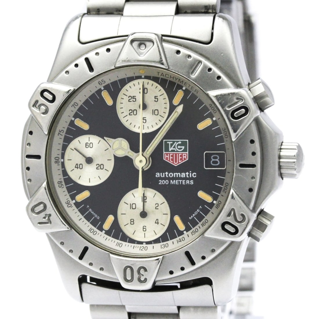 TAG HEUER Chronograph Diver Steel Automatic Mens Watch 740.306: --- Catalog ---Category: SizeCase Diameter: 37mm / 1.46''Category: DesignType: WristwatchStyle: SportGender: MenColor (Dial): BlackMaterial (Band): Stainless steelMaterial (Case): Stainless steelCateg