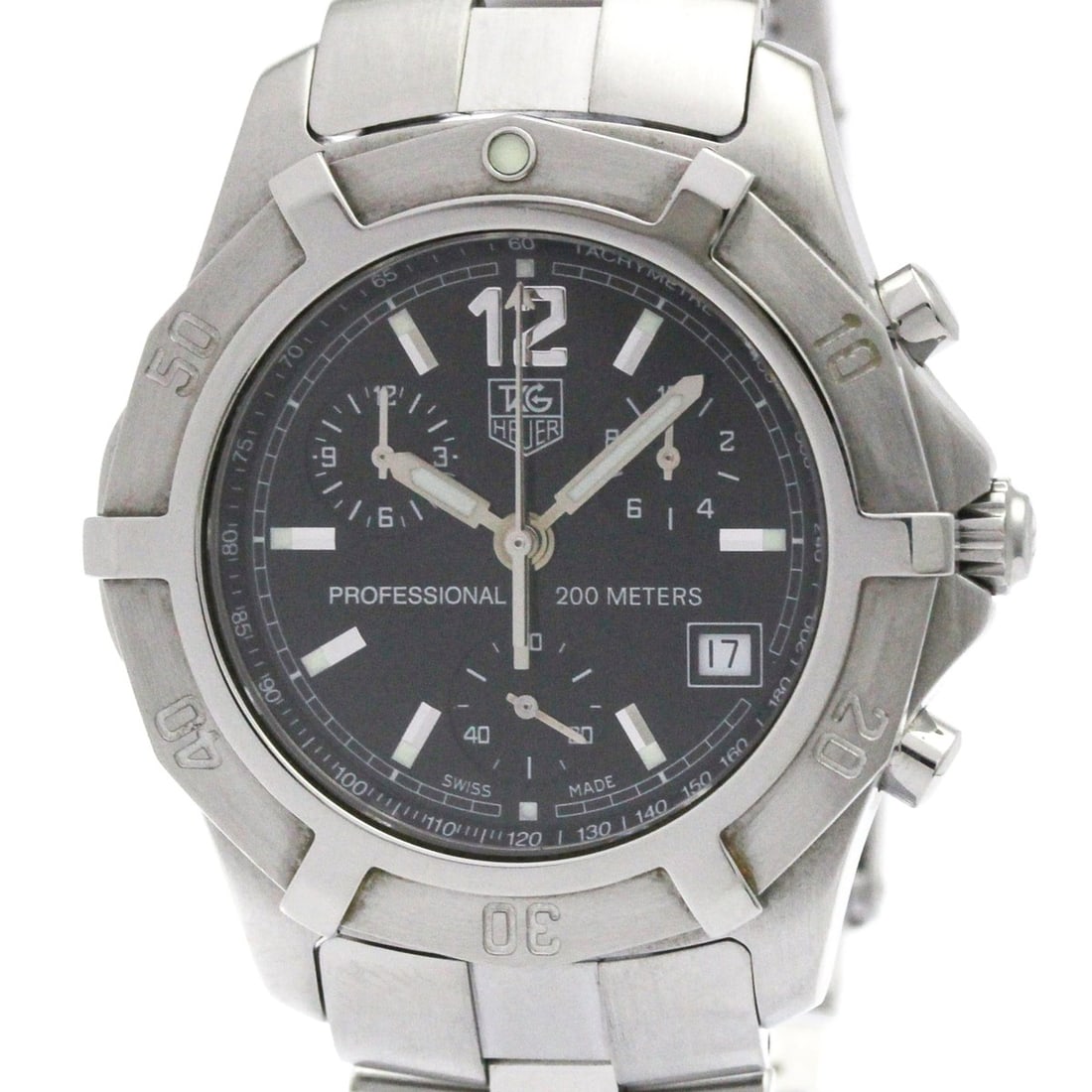 TAG HEUER 2000 Stainless Steel Quartz Mens Watch CN1110 Polished: --- Catalog ---Category: SizeCase Diameter: 38mm / 1.5''Category: DesignType: WristwatchStyle: SportGender: MenColor (Dial): BlackMaterial (Band): Stainless steelMaterial (Case): Stainless steelCatego