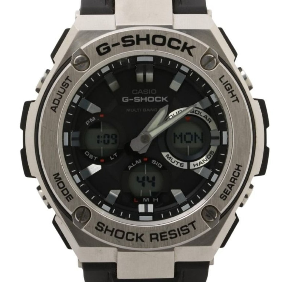 CASIO G-SHOCK G-STEEL GST-W100 Series GST-W110-1AJF Black Resin/Stainless Steel Men's Watch: --- Catalog ---Category: SizeWrist Size: 14.5cm - 21.5cm / 5.7'' - 8.46''Case Diameter: 52.4mm / 2.06''Category: DesignType: WristwatchGender: MenColor (Dial): BlackMaterial (Band): Plastic, Stainless