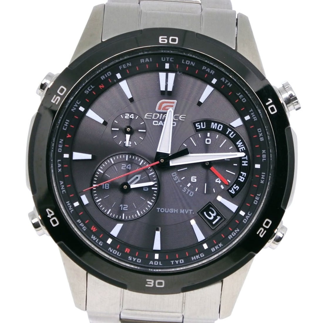 Casio Edifice MULTIBAND6 EQW-560DB-1AJF Stainless Steel Black Solar Radio-Controlled Chronograph: --- Catalog ---Category: SizeWrist Size: 17.5cm / 6.88''Case Diameter: 41mm / 1.61''Category: DesignType: WristwatchGender: MenColor (Dial): BlackMaterial (Band): Stainless steelMaterial (Case): Stain