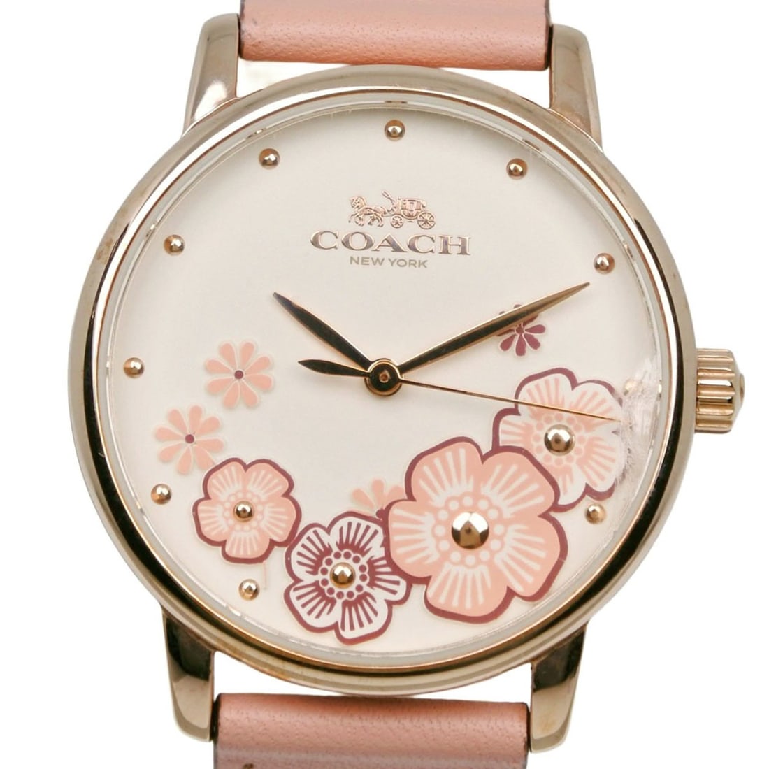 Coach watch CA.113.7.34.1539, stainless steel and leather strap, quartz, analog, white dial,: --- Catalog ---Category: SizeWrist Size: 13cm - 18cm / 5.11'' - 7.08''Case Diameter: 36mm / 1.42''Category: DesignType: WristwatchGender: WomenColor (Dial): WhiteMaterial (Band): Leather, Stainless st