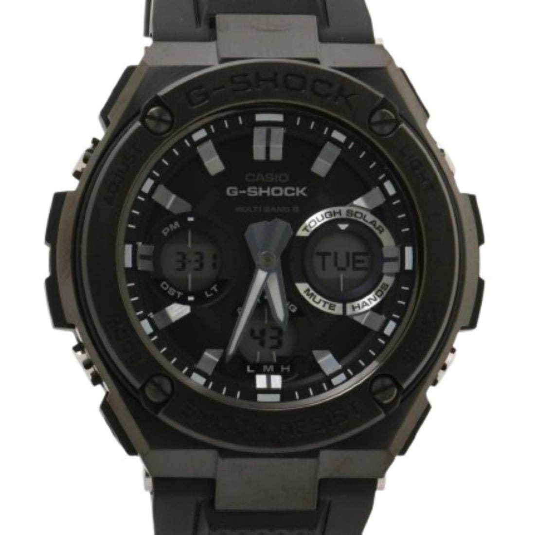 CASIO G-SHOCK G-STEEL GST-W100 Series GST-W110MS-1AJF Black Resin/Stainless Steel Men's Watch: --- Catalog ---Category: SizeWrist Size: 14.5cm - 21.5cm / 5.7'' - 8.46''Case Diameter: 52.4mm / 2.06''Category: DesignType: WristwatchGender: MenColor (Dial): BlackMaterial (Case): Stainless steelCat