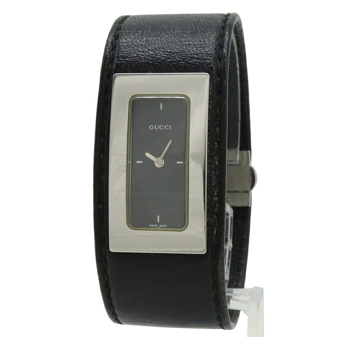 GUCCI Women's Quartz Watch 7800S, Black Dial, Stainless Steel, Leather Strap (1 of 10)