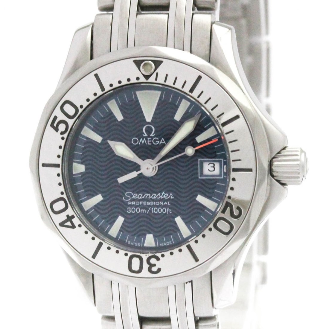OMEGA Seamaster Professional 300M Jacques Mayol Watch 2584.80 Polished: --- Catalog ---Category: SizeCase Diameter: 28mm / 1.1''Category: DesignType: WristwatchStyle: SportGender: WomenColor (Dial): BlueMaterial (Band): Stainless steelMaterial (Case): Stainless steelCateg