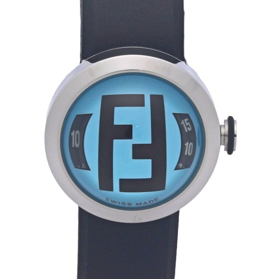 FENDI Bousla F801231 8010L Women's Watch, Stainless Steel x Rubber, 130504: --- Catalog ---Category: SizeWrist Size: 17cm / 6.69''Case Diameter: 27mm / 1.06''Category: DesignType: WristwatchGender: WomenColor (Dial): BlueMaterial (Band): RubberMaterial (Case): Stainless steel