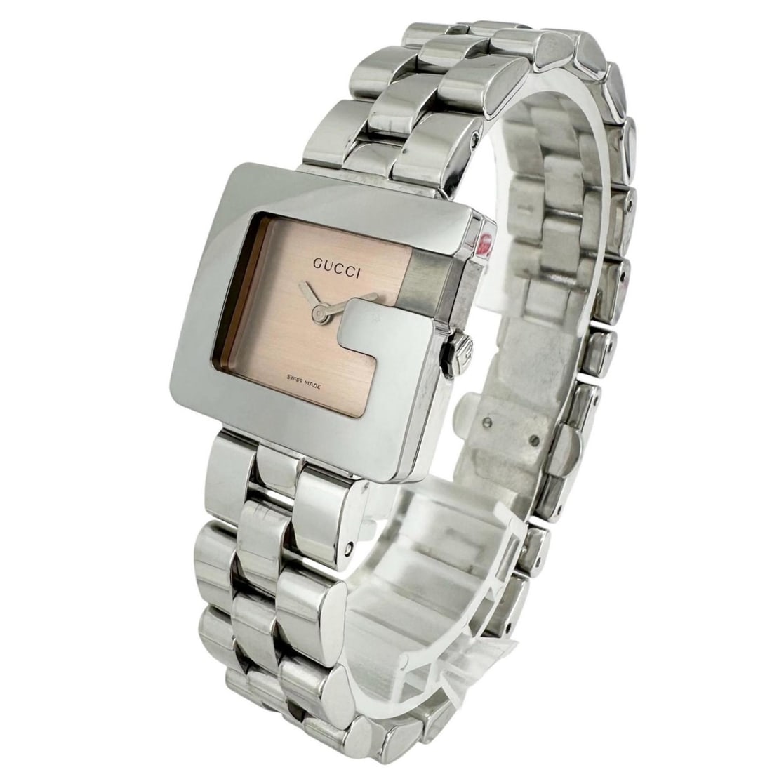 GUCCI G-Watch 3600 L Women's Watch, Stainless Steel, Silver, Pink Beige, Quartz Movement, Beige: --- Catalog ---Category: SizeWrist Size: 16.5cm / 6.49''Case Diameter: 23.3mm / 0.92''Category: DesignType: WristwatchColor: PinkGender: WomenDisplay: AnalogMaterial (Band): Stainless steelMaterial (C